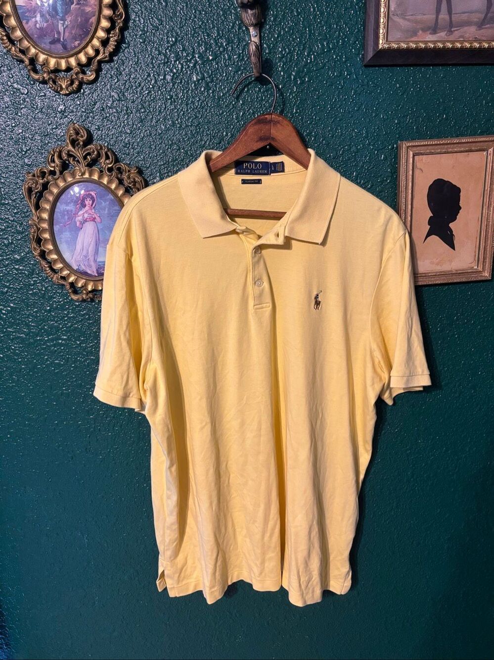 Polo Ralph Lauren Yellow Classic  Polo Sz Large